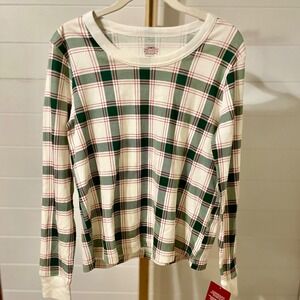 Wondershop At Target Womens‎ Long Sleeve Plaid Pajama Top Sleep Shirt Size S